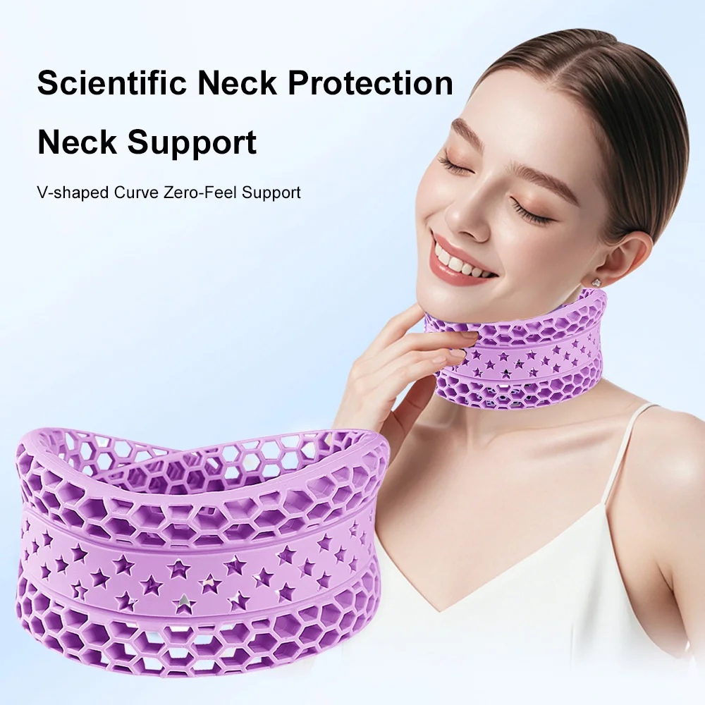 Verstellbare Orthopädische Halskrause für Schlaf und Nackenentlastung - Halswirbelsäulen-Traktionskorrektor zur Schmerzlinderung Image