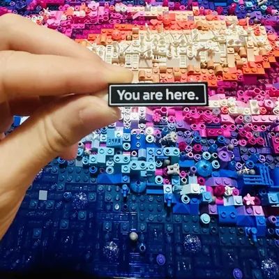 Moc Die Milchstraße Galaxy 3D Kunst Wandbild Bausteine Sets Diy Kreative Dekorieren Ziegel Spielzeug Image