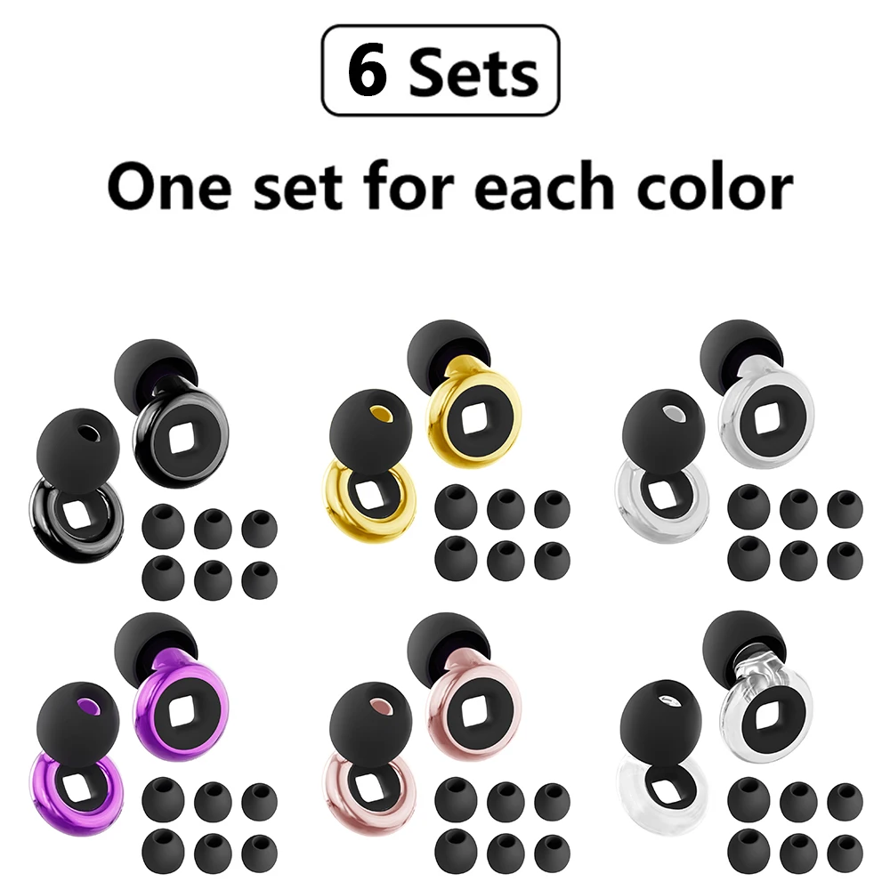 High-Fidelity-Ohrstöpsel – wiederverwendbare Schlaf-Ohrstöpsel für Konzerte und Festivals, Schwimmen, Musiker – 8 Ohrstöpsel in XS/S/M/L Image