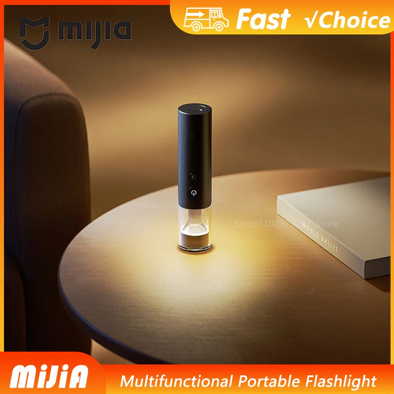 NEUE Mijia Multifunktionale LED-Taschenlampe Zoombare Ultrahelle Taschenlampe Fensterhammer Sicherheitsgurtschneider Notfallbeleuchtung Image