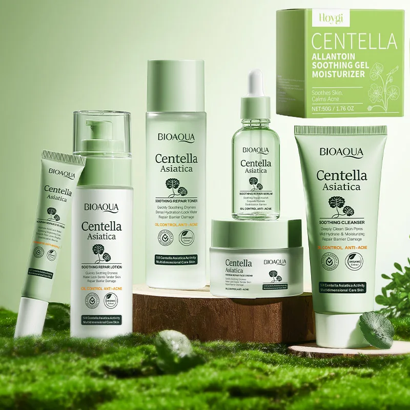 Centella Asiatica Reisegröße Hautpflege-Sets Feuchtigkeitsspendende Gesichtscreme / Serum / Reinigungsmittel / Augencreme Anti Augenringe Augencreme Image
