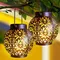 Lampe solaire de jardin en métal, lanterne ronde étanche, décoration extérieure de jardin, lumières