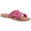 Pantolette TAMARIS, Damen, Gr. 37, pink (fuchsia), Leder, elegant, Schuhe, Blockabsatz, Festtagsschuh, Sommerschuh in funkelnder Optik