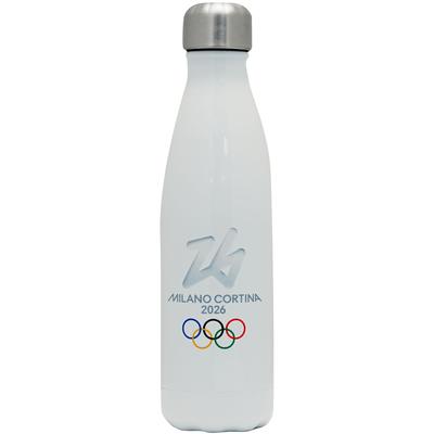 Trinkflasche „Milano Cortina 2026 Olympia“ – Weiß Image