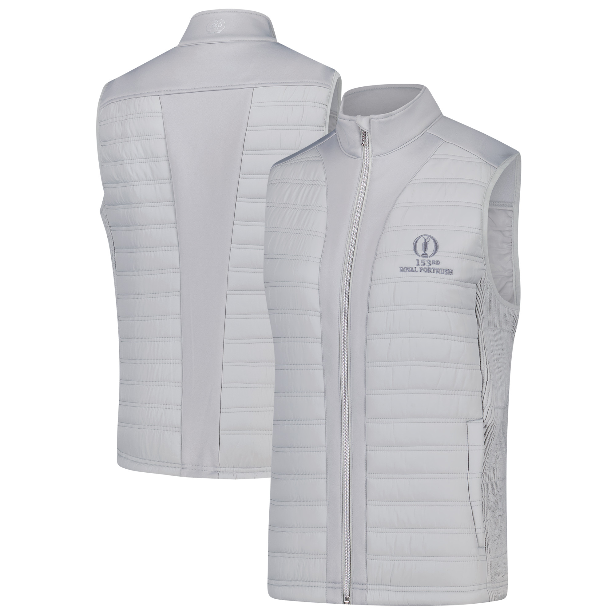 The 153rd Open Royal Portrush Proquip Luna Quilted Gilet - Silver - Damen Image