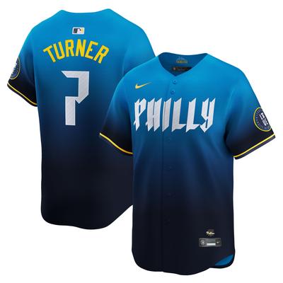 Philadelphia Phillies Nike City Connect Limited-Trikot – Blau – Trea Turner – Herren Image