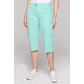 Shorts SOCCX, Damen, Gr. XXXL, Normalgrößen, blau (aqua splash), Material: 98% Baumwolle, 2% Elasthan, unifarben, casual, lässig geschnitten knielang, Hosen, mit aufgesetzten Taschen vorne