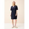 Sommerkleid CECIL, Damen, Gr. L (42), US-Größen, blau (universal blau), Stoff, 100% Leinen, unifarben, casual, normal kniefrei, V-Ausschnitt, Halbarm abgesteppt, Kleider, in Unifarbe