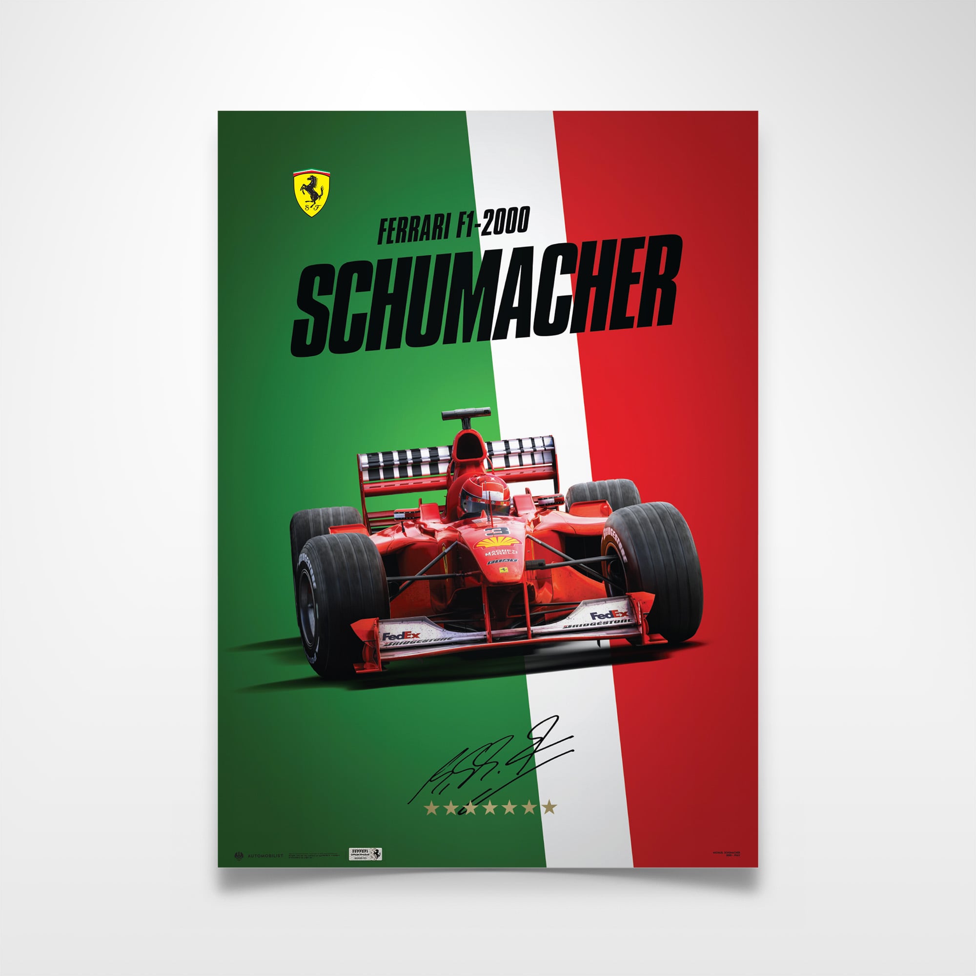 Scuderia Ferrari F2000 Michael Schumacher Weltmeister Poster 2000
