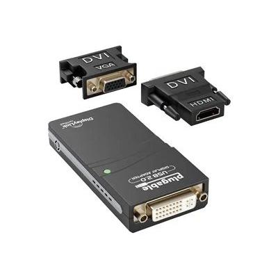 Plugable USB 2.0 to DVI, VGA, or HDMI Multi-Monitor External Video Graphics Card Adapter up to 1920x1080
