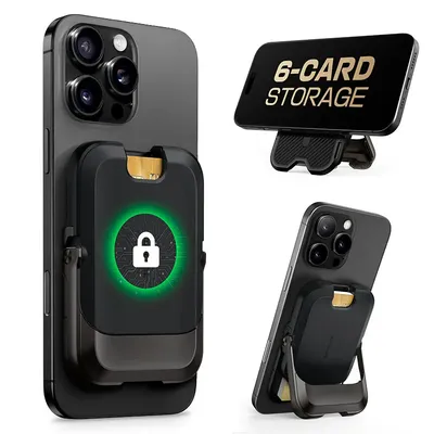 SUPCASE Magnetic Wallet Phone Stand Card Holder for iPhone 16/15/14/13 Series Strong Magnetic Lock MagSafe Wallet with Stand