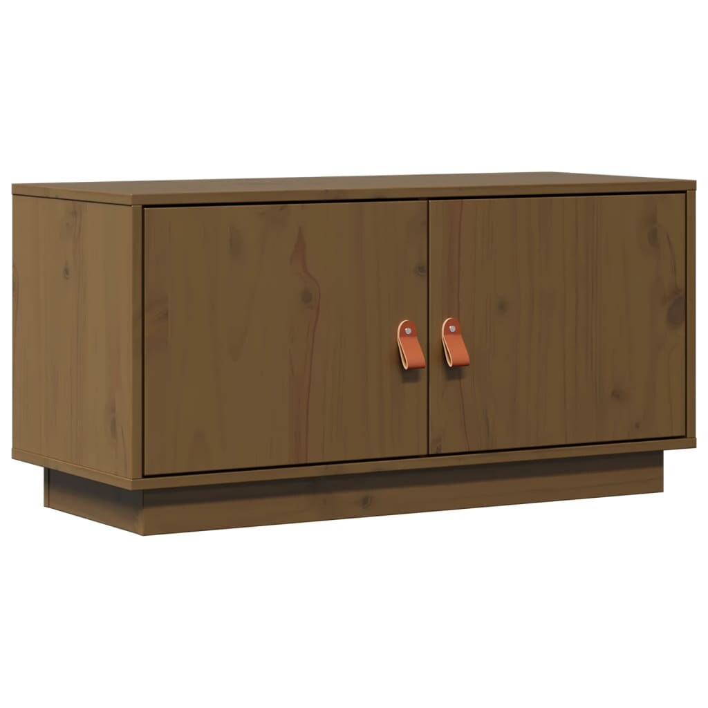 vidaXL TV-Schrank Honigbraun 80x34x40 cm Massivholz Kiefer Image