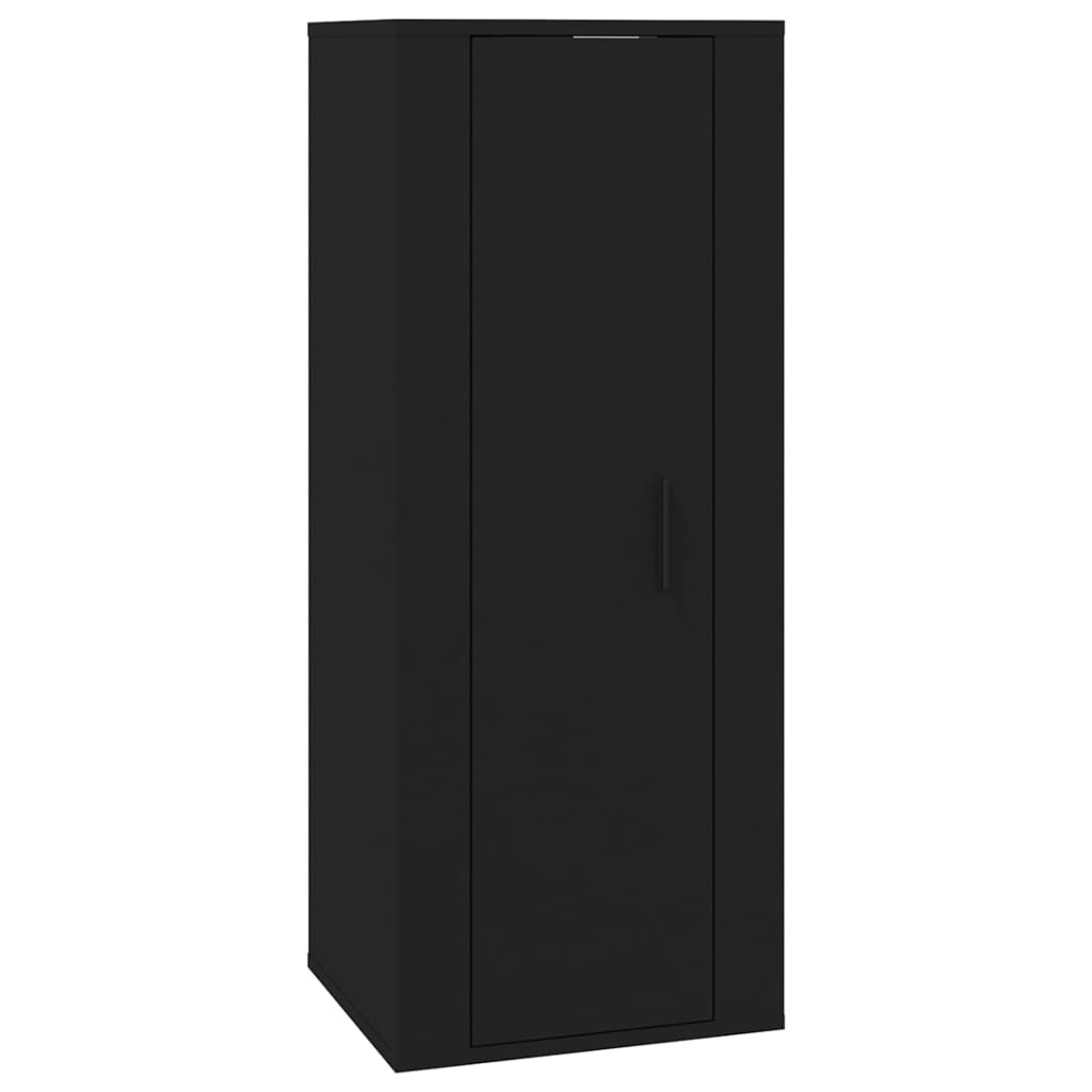 vidaXL TV-Wandschrank Schwarz 40x34,5x100 cm Image