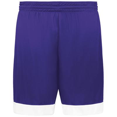 Augusta Sportswear 6929 Swish Reversible Basketball Shorts in Purple/White size XL | Polyester
