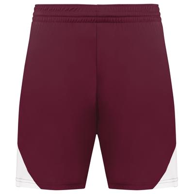 Augusta Sportswear 1736 Step-Back Modern Fit Basketball Shorts in Maroon/White size XL | Polyester