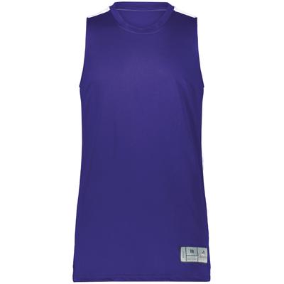 Augusta Sportswear 6928 Athletic Youth Swish Reversible Basketball Jersey T-Shirt in Purple/White size Small | Polyester