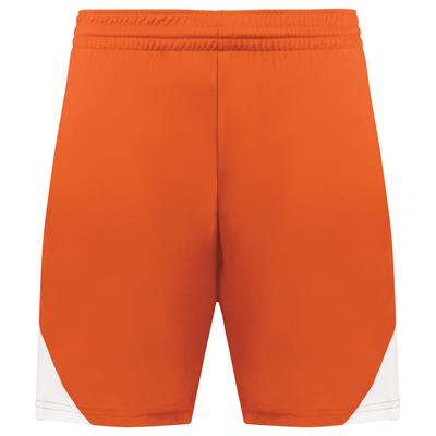 Augusta Sportswear 1737 Youth Step-Back Modern Fit Basketball Shorts in Orange/White size Medium | Polyester