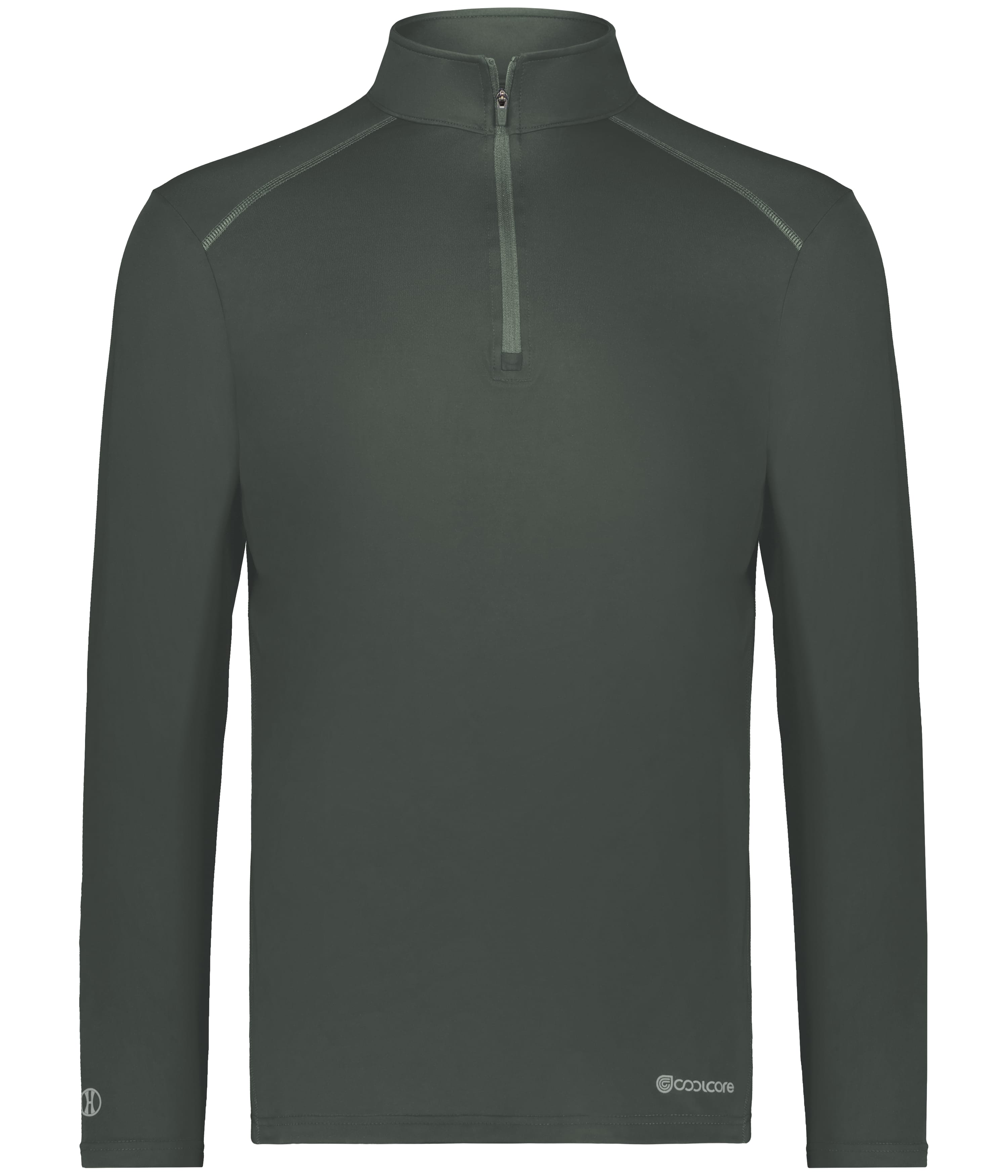 Holloway 222240 Youth 1/4 Zip Pullover Powered by Coolcore T-Shirt in Iron size Medium | Polyester Blend