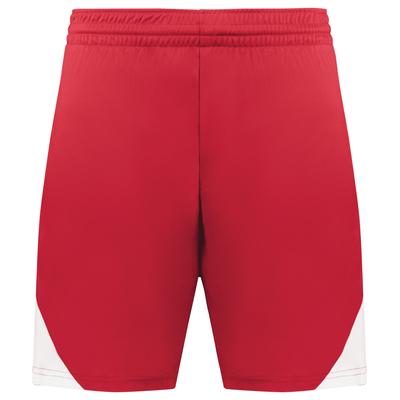 Augusta Sportswear 1736 Step-Back Modern Fit Basketball Shorts in Red/White size Medium | Polyester
