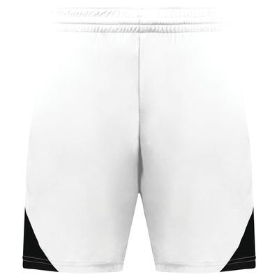 Augusta Sportswear 1737 Youth Step-Back Modern Fit Basketball Shorts in White/Black size Medium | Polyester