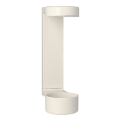 Papstar 6 Wandhalter 19 cm x 6 cm x 9,5 cm weiss für Drückspender zum Kleben oder Schrauben Image