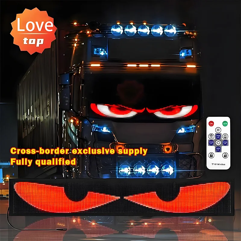 LED Car Matrix Pixel Panel Display Screen Flexible RGB Car Graffiti Scrolling Text Animation Shop Reminder Light big truck Light