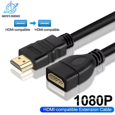 1080P HDMI-compatible Extension Cable Adapter Male to Female HDMI-compatible Extender Cable for TV Box Laptop Projector PC PS4 3