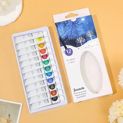 12-color/Watercolor gouache paint set, specially designed gouache paints for art students