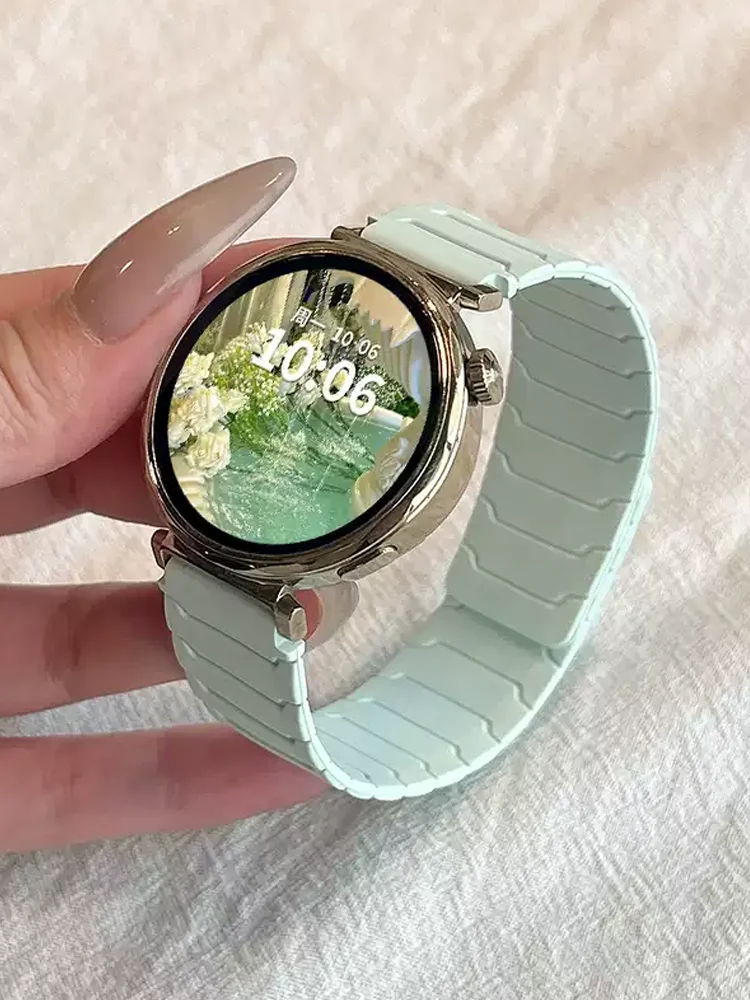 22 mm 20 mm Magnetband für Samsung Galaxy Watch 7 6 5 4 3 Silikon-Schlaufenarmband für Huawei Watch GT5/4/3Pro 46 mm Ultimate Correa Image