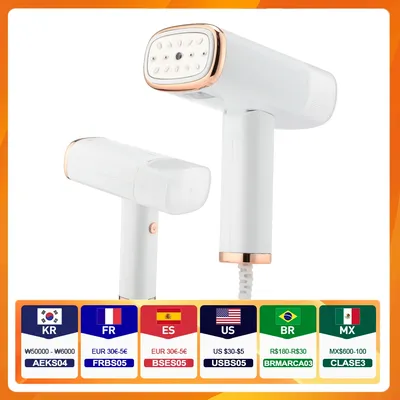 Tragbares Hand-Dampfbügeleisen, 1000 W, zusammenklappbar, Mini-Kleidungsstück, hängender Dampfgarer, zum Bügeln von Kleidung, Nass- und Trockenbügelmaschine für Zuhause und Reisen