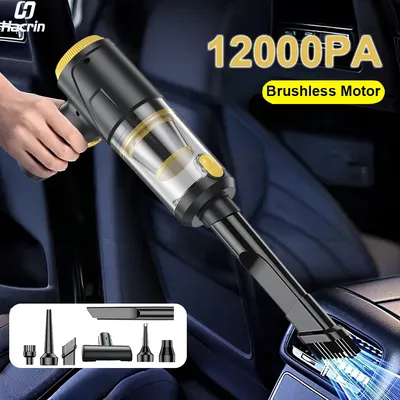Auto-Staubsauger, tragbarer kabelloser Staubsauger, 12000 PA, leistungsstarker Mini-Handstaubsauger, leistungsstarkes Gebläse für Auto und Zuhause Image