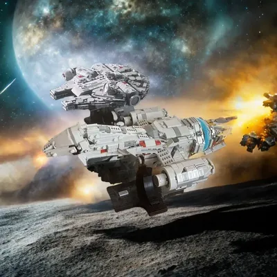 670PCS Star Battle Firefly-Klasse Serenity Midi-Scale Bausteine Lernspielzeug für Kinder Kreativität Image