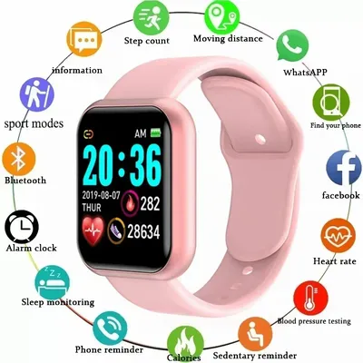 Multifunktionale Smartwatch für Männer und Frauen, Bluetooth-verbundenes Telefon, Musik, Fitness-Sportarmband, Schlafmonitor, Smartwatch Image