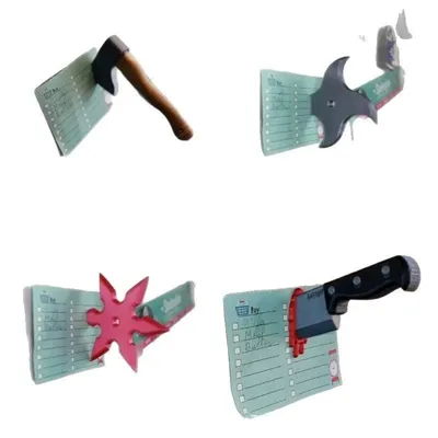 3D Fun Axt Kühlschrankmagnet Lustiges Messer Magnetische Kühlschrankaufkleber Neuheit Home Decor Geschenke Auffälliger Kühlschrank für Eisenoberfläche Image