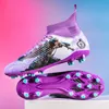 Hochwertige Mode Lila Herren Fußball Turnschuhe Größe 33-46 Professionelle Fußball Stiefel Männer Frauen FG Futsal Schuhe Trainer Kinder