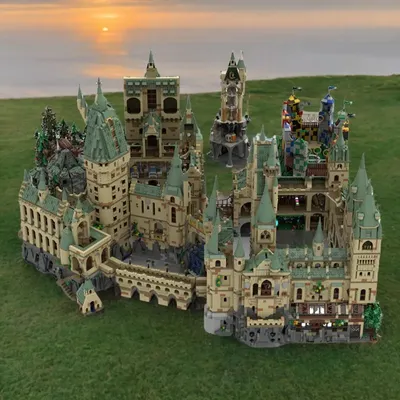 13088PCS Moc Harrying Potteres Ultimative Modulare HP Castle Grounds Bundle Blöcke Spielzeug Image