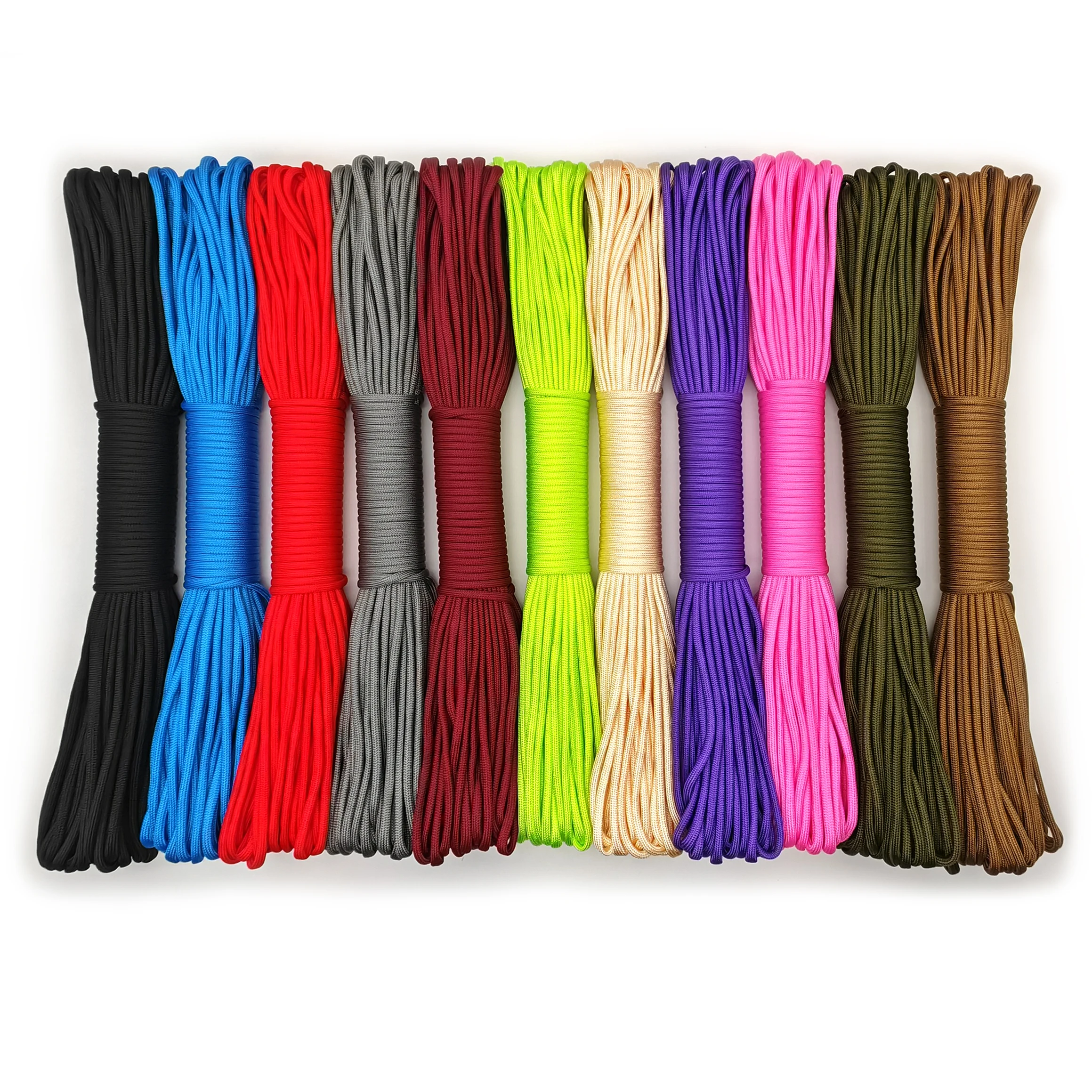 Durchmesser 4 mm, 5 m/10 m/31 m Länge, 7 Ständerkerne, Paracord für Überleben, Fallschirmschnur, Lanyard, Campingseil, Wandern, Wäscheleine