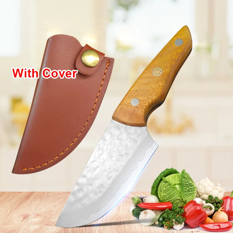 Damaskus Messer Küche Ausbeinmesser Schneiden Fleisch Gemüse Fisch Holzgriff Hand Schmiede Kochmesser Hackmesser Fleisch Damaskus Messer Image