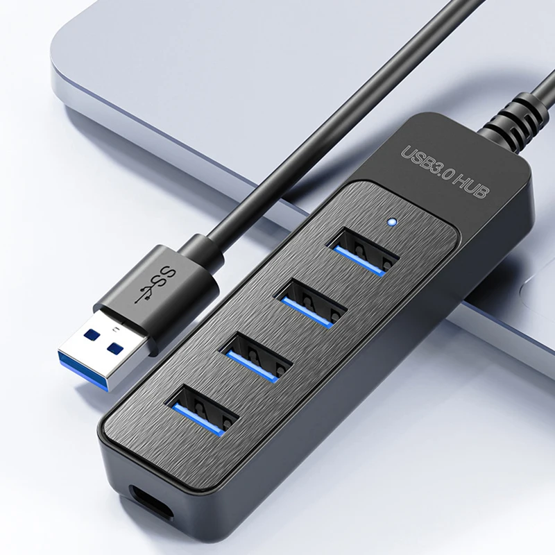 4-in-1 USB 3.0 Hub 2.0 Splitter Adapter Typ-C Erweiterungsdock Hochgeschwindigkeitsübertragung Mehrere Expander USB C Splitter für PC Laptop Image