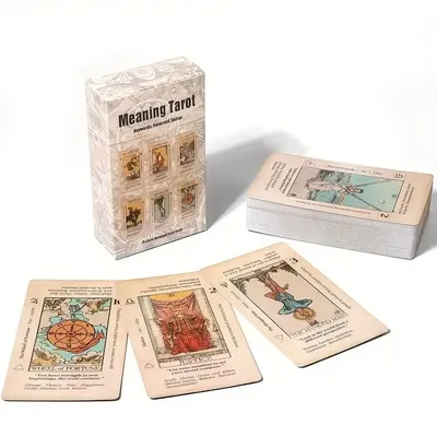 Bedeutung Tarot-Karte für Anfänger-Tarot, schlüsselwort antikes Tarot-Deck, 78-Karten, Image