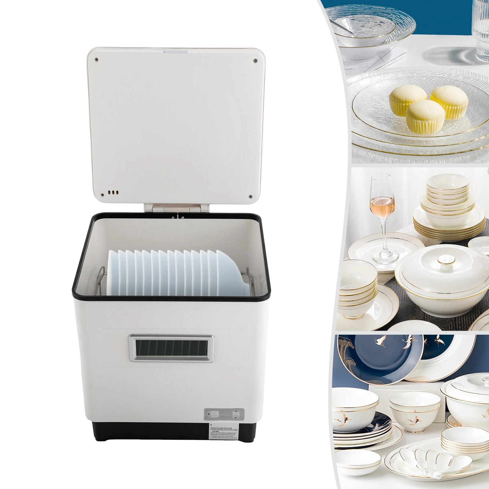 AC220 800 W Geschirrspüler, 6 Sets, tragbarer automatischer Geschirrspüler auf der Arbeitsplatte, multifunktionaler freistehender Geschirrspüler, EU-Standard Image