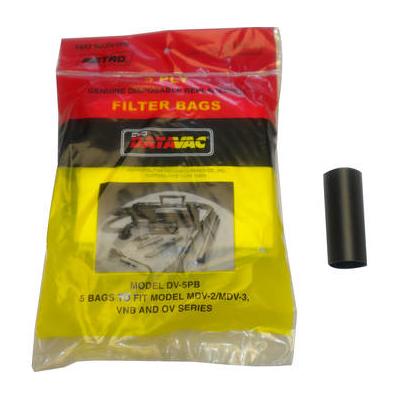 METROVAC Disposable Filter Bags (5) with Adaptor Tube DV-5PBA