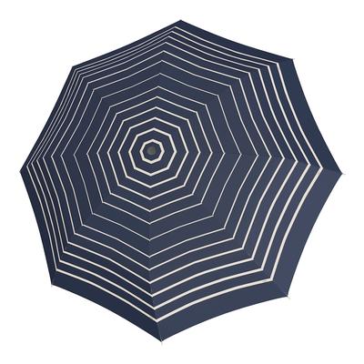 doppler Fiber Flex Long AC Stockschirm 88 cm timeless blue stripes Schwarz Damen Image