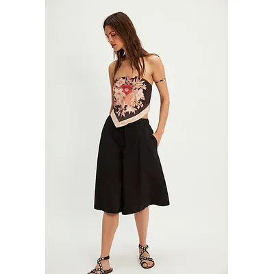 Menorca Slouchy Capris by free-est at Free People in Black, Size: Medium