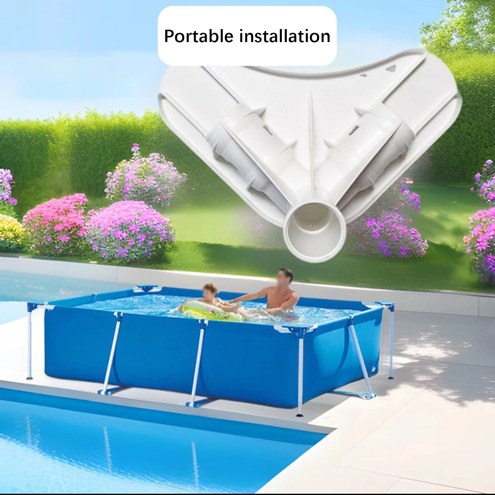 Support d'angle compact pour piscine, remplacement facile, installation facile, portable pour piscines au sol et piscines à structure métallique