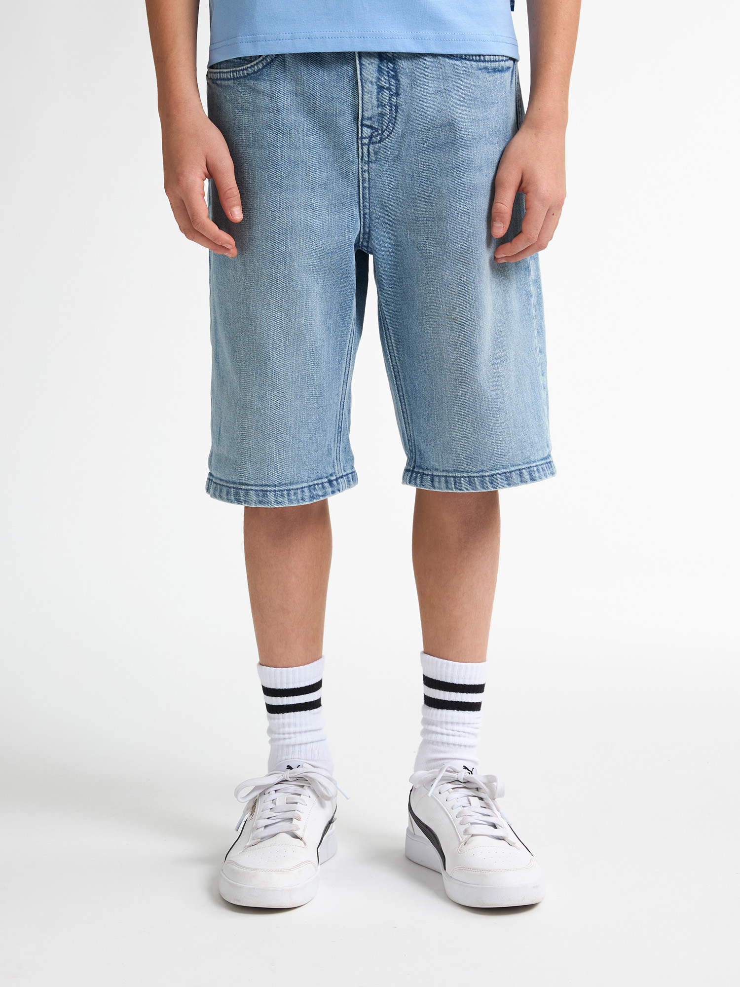 Petrol Industries - Lenox Loose Fit Denim Shorts Papaya Jungen - Blau Image