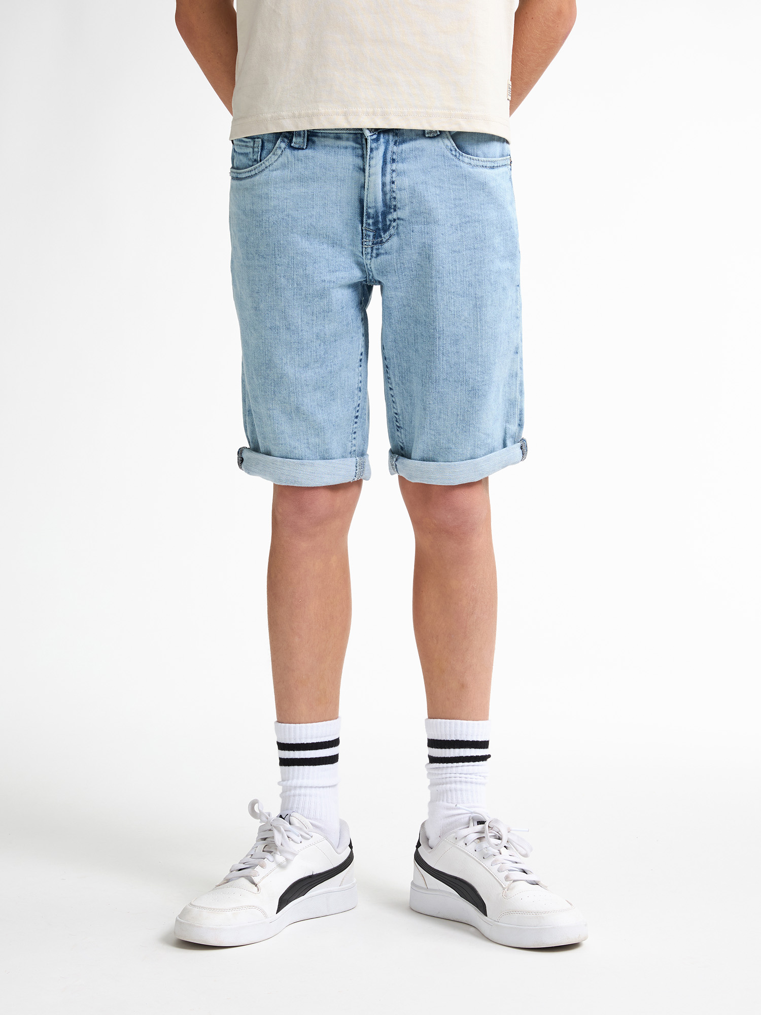 Petrol Industries - Bassano Denim Shorts Teal Jungen - Blau Image