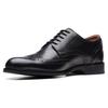 Budapester CLARKS "Craft Arlo Limit", Herren, Gr. 42, schwarz, Leder, Lyralochung, elegant, Schuhe, Business Schuh, Schnürschuh mit Softfußbett
