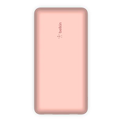 BELKIN Powerbank "BoostCharge 20.000mAh Powerbank 15 Watt zum Laden von 3 Geräten", rosa, 3,7 V 20000mAh, Akkumulatoren, 1x USB-C, 2x USB-A, Power für bis zu 78 Stunden Image