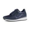 Keilsneaker GABOR "CAPRI", Damen, Gr. 37, blau (dunkelblau), Veloursleder, Lederimitat, unifarben, casual, Schuhe, Freizeitschuh, Halbschuh, Schnürschuh in Extraweite K